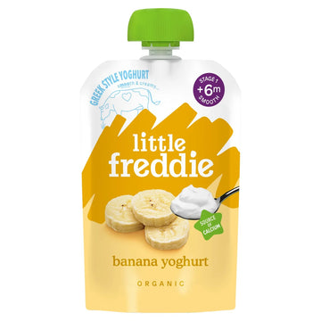 Little Freddie Banana Greek Style Yoghurt Baby Food Pouch 6+ Months 100g
