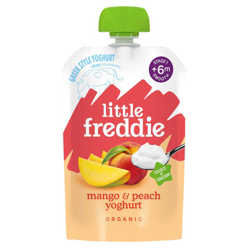 Little Freddie Mango & Peach Yoghurt Baby Food Pouch 6+ Months 100g