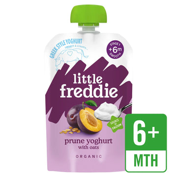 Little Freddie Prune Yoghurt with Oats Baby Food Pouch 6+ Months 100g