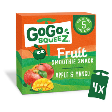 GoGo squeeZ Fruit Smoothie Snack Apple and Mango 4pk