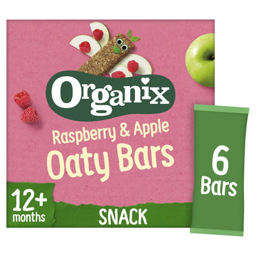 Organix Raspberry & Apple Oaty Bars Toddler Snack Multipack 12+ Months