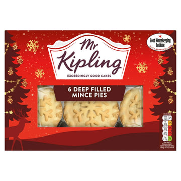 Mr Kipling Snowflake Mince Pies 6 per pack