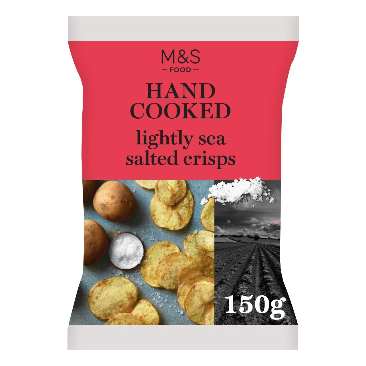 M&S Hand Cooked Lightly Sea Salted Crisps 150g