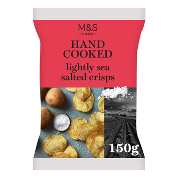 M&S Hand Cooked Lightly Sea Salted Crisps 150g