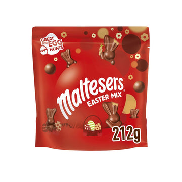 Maltesers Milk Chocolate Large Easter Mix Sharing Pouch Bag 212g