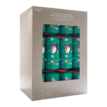 M&S Penguin Family Crackers 12pk