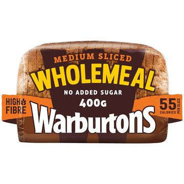 Warburtons Wholemeal Sliced Medium 400g (Life 3d+)