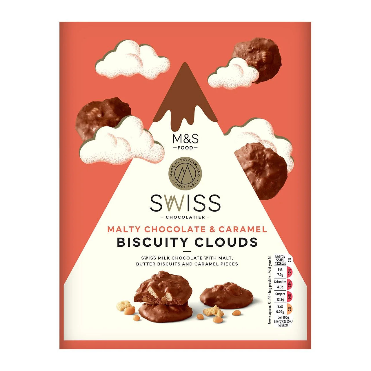 M&S Swiss Malt & Caramel Biscuity Clouds 140g