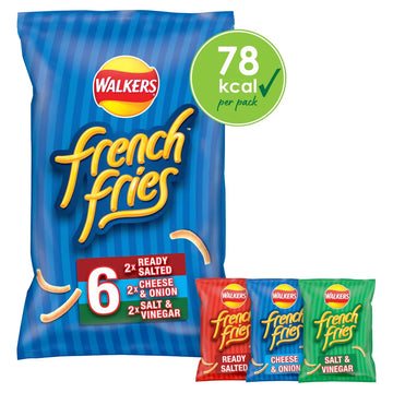 Walkers French Fries Variety Multipack Snacks 6x18g