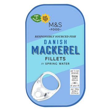 M&S Danish Mackerel Fillets in Spring Water 125g
