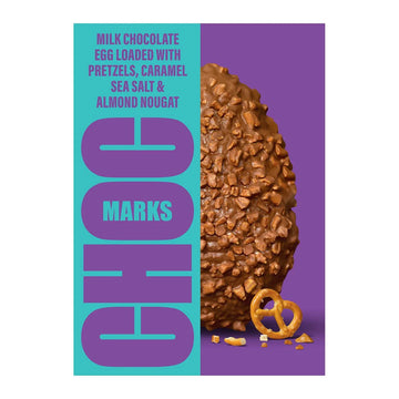 M&S Marks Choc Pretzel, Caramel, Sea Salt & Nougat Egg 294g