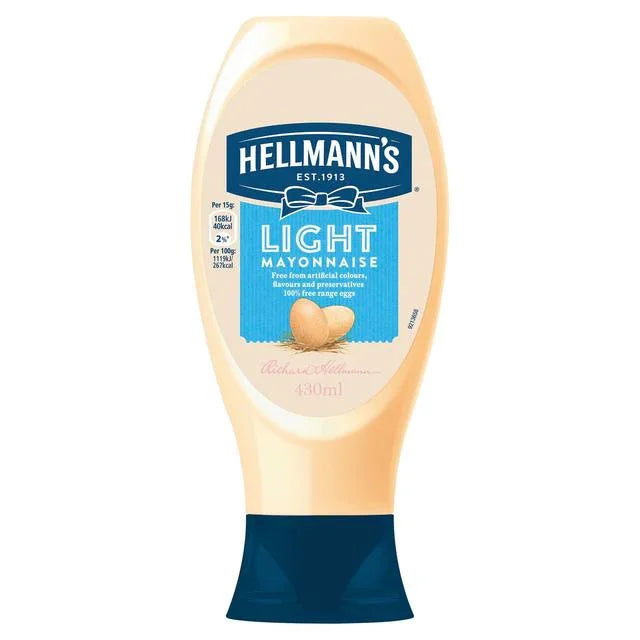 Hellmann's Light Squeezy Mayonnaise 430ml