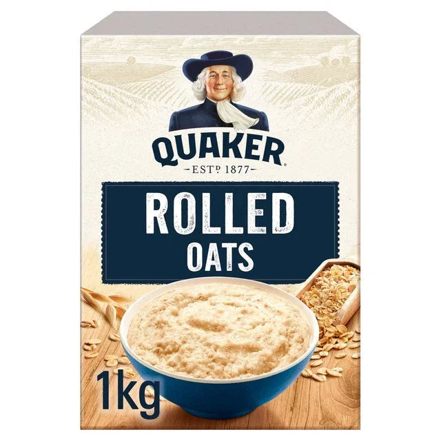 Delicious Quaker Rolled Oats Porridge - 1kg Bag for Breakfast