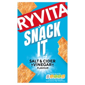 Ryvita Thins Snack It Sea Salt & Cider Vinegar Flatbread Snacks 125g