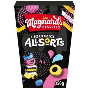 Maynards Bassetts Liquorice Allsorts Sweets Carton 300g
