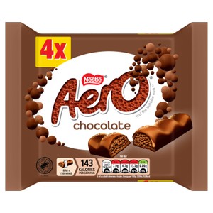 Aero Bubbly Milk Chocolate Bar Multipack 4x27g