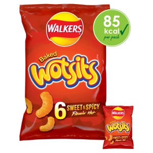 Walkers Wotsits Sweet & Spicy Multipack Snacks 6x16g