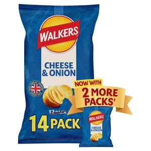 Walkers Cheese & Onion Multipack Crisps 14x25g