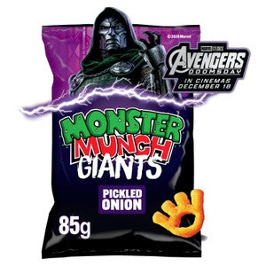 Walkers Monster Munch Giants Pickled Onion Sharing Snacks 85g