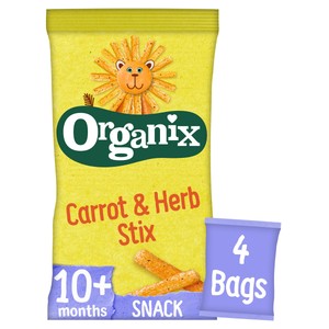 Organix Carrot & Herb Stix Organic Baby Puffs Multipack 10+ Months 4x15g
