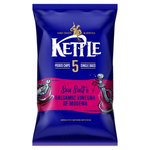 Kettle Chips Sea Salt & Balsamic Vinegar of Modena Multipack 5x25g