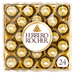 Ferrero Rocher Milk Chocolate Hazelnut Pralines Gift Box 24 Pieces 300g