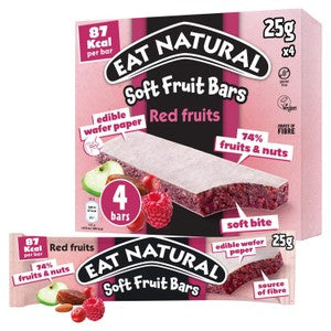 Eat Natural Red Fruits Soft Fruit Bars 4x25g
