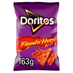 Doritos Extra Flamin' Hot Sharing Bag Crisps 163g