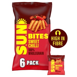Sun Bites Ripened Sweet Chilli Multipack Snacks Crisps 6x25g