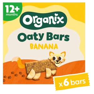 Organix Banana Oaty Bars Toddler Snack Multipack 12+ Months 6x23g