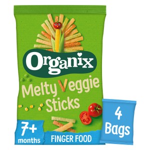 Organix Melty Veggie Sticks Baby Snack Multipack 7+ Months 4x15g