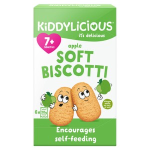 Kiddylicious Apple Soft Biscotti Baby Snack Multipack 7+ Months