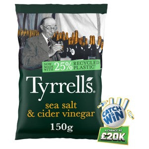 Tyrrells Cider Vinegar & Salt Sharing Crisps 150g