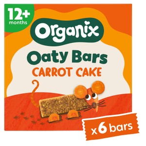 Organix Carrot Cake Oaty Bars Toddler Snack Multipack 12+ Months 6x23g