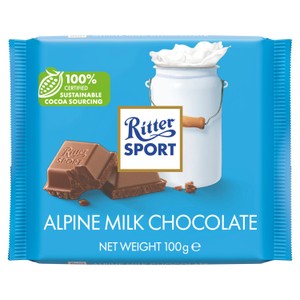 Ritter Sport Alpine Milk Chocolate Bar 100g