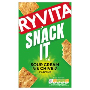 Ryvita Thins Snack It Sour Cream & Chive Flatbread Snacks 125g
