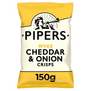 Pipers Lye Cross Cheddar & Onion Sharing Crisps 150g