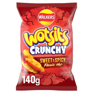 Walkers Wotsits Crunchy Sweet & Spicy Sharing Snacks 140g