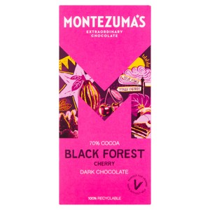 Montezuma's Black Forest Cherry Dark Chocolate Bar 90g
