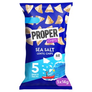 Properchips Sea Salt Multipack Lentil Crisps 5x14g