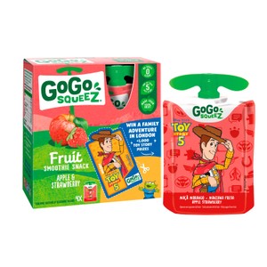 GoGo squeeZ Fruit Smoothie Snack Apple and Strawberry 4pk