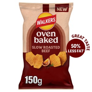 Walkers Oven Baked Roasted Beef Snacks 150g