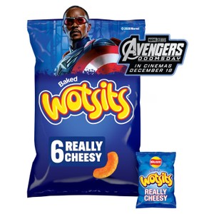 Walkers Wotsits Really Cheesy Multipack Snacks 6x16.5g