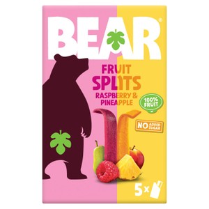 BEAR Fruit Splits Pineapple & Raspberry 5x20g
