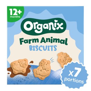 Organix Farm Animal Biscuits Toddler Snack 12+ Months 100g