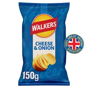 Walkers Cheese & Onion Sharing Bag Crisps 150g