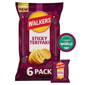 Walkers Sticky Teriyaki Multipack Crisps 6x25g