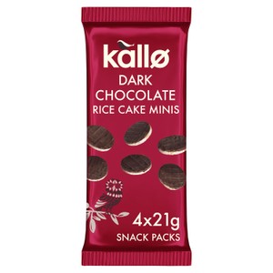 Kallo Dark Chocolate Rice Cake Minis 4x21g