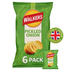 Walkers Pickled Onion Multipack Crisps 6x25g