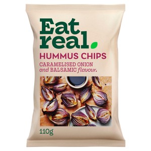 Eat Real Hummus Chips Caramelised Onion & Balsamic Vinegar 110g